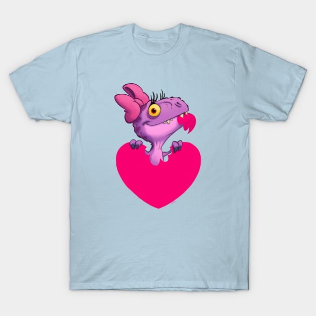 Dino Love T-Shirt by EricScalesCartoons